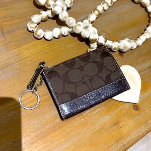 Used Coach ID case Key Ring